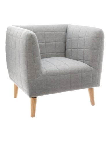 158597-fauteuil gris molletonne