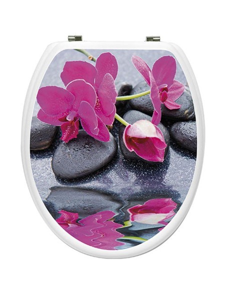 4103616 - abattant wc mdf 18 pouces attaches acier inoxydable - thais