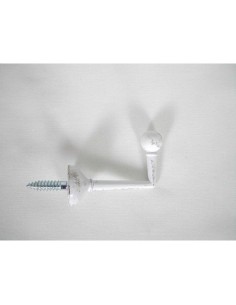 gond droit 50 mm x2 - blanc/or