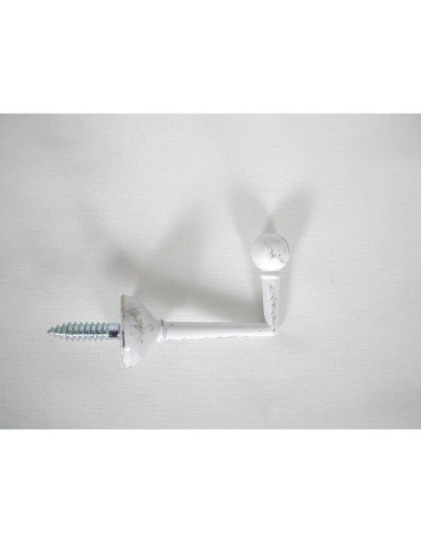 gond droit 50 mm x2 - blanc/or