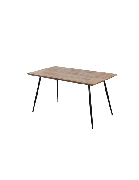 ldt-19038 - table mdf 140x80 bois pieds noirs