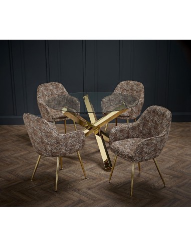 ldt-16012g -table ronde capri verre 120x77 pieds dores