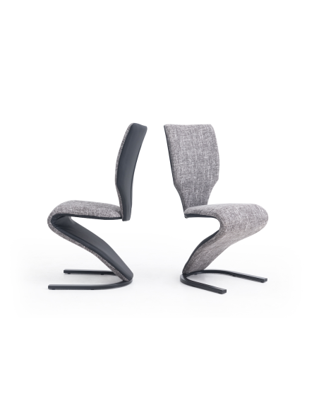 ldc-19069 - chaise design pieds chrome - 45x59x52,5/103cm