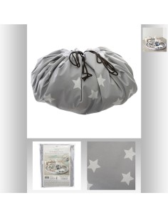 sac de rangement et tapis gris