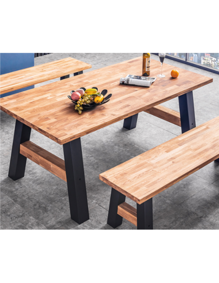 ldt-19023 - table de repas chene massif 180x90