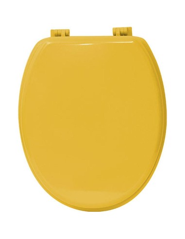 4101196 - abattant wc mdf 18 pouces attaches plastiques - jaune