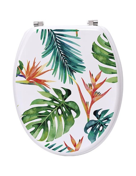 4103628 - abattant wc mdf 18 pouces attaches acier inoxydable - exotica