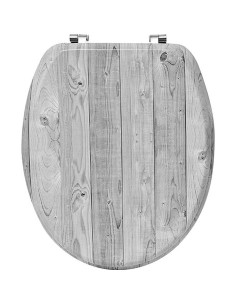 4109619-abattant wc mdf 18 pouces attaches acier inoxydable 3 faces imprimees -