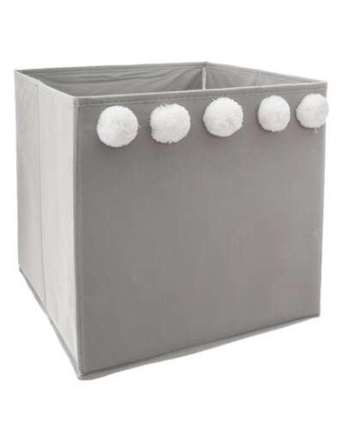 158710b - boite rgmt pompon gris 29x29