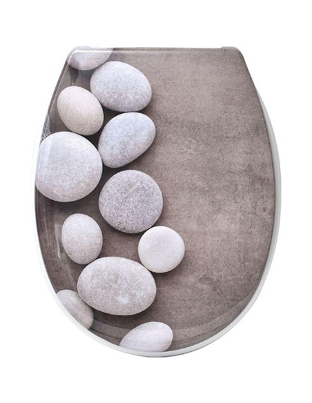 abattant wc thermodur 18 pouces/frein de chute attaches plastiques - salome