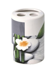 6377625-porte brosses a dents dolomite rond imprime - honolulu