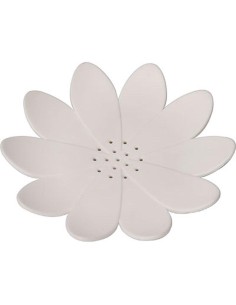 porte savon tpr forme nenuphar - blanc