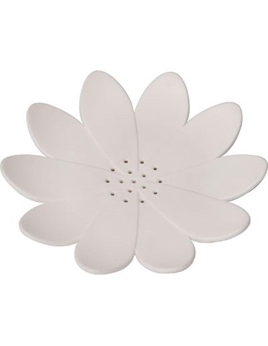 porte savon tpr forme nenuphar - blanc