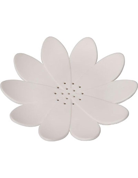 porte savon tpr forme nenuphar - blanc