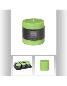 bougie rnd rustic vert 10x10