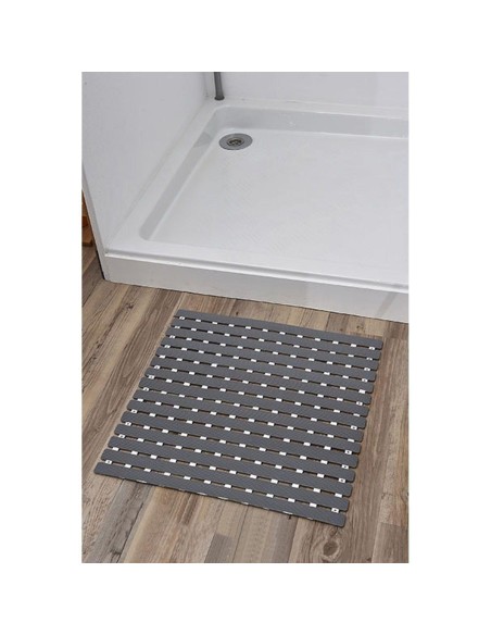 7218238 - caillebotis pp antiderapant 53,5x53,5 cm - gris/blanc