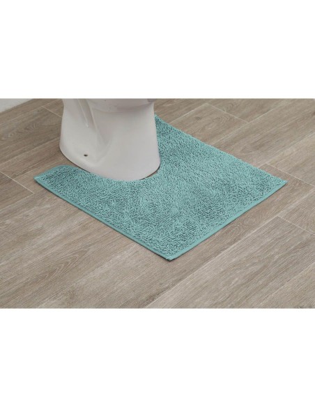 7601147 - tapis contour wc polyester 45x50 cm - vert d'eau