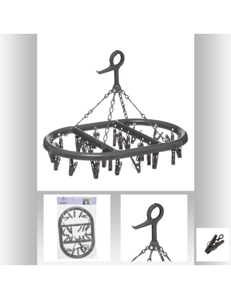 117196 - sechoir + pince x24 ovale