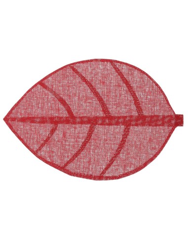 set table feuille rouge 50x33 L. 50 x P. 33 x H. 0 cm