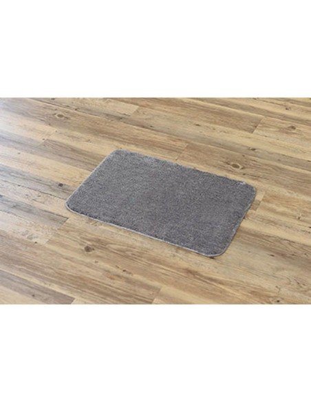 tapis microfibre doux dessous latex 40x60 cm - gris