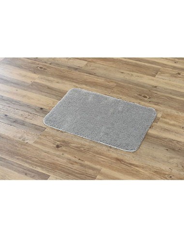 tapis microfibre doux dessous latex 40x60 cm - gris clair