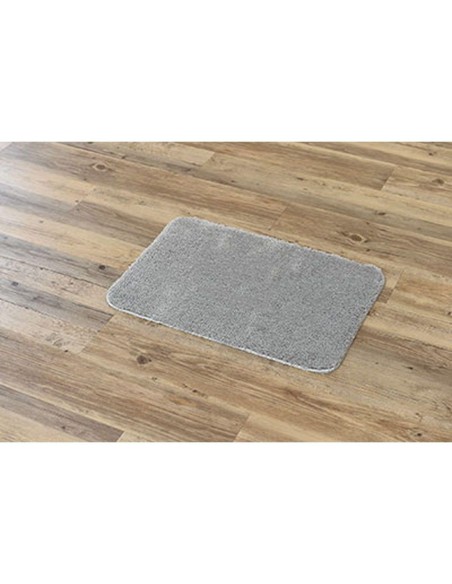 tapis microfibre doux dessous latex 40x60 cm - gris clair