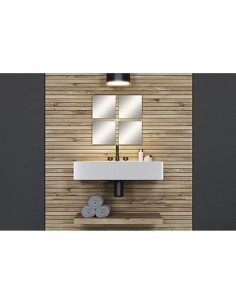 853799 - set de 4 miroirs carres 20x20 cm 2 mm - uni