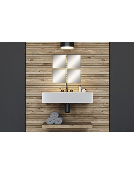 853799 - set de 4 miroirs carres 20x20 cm 2 mm - uni