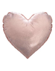 158649 - coussin forme coeur dore rose