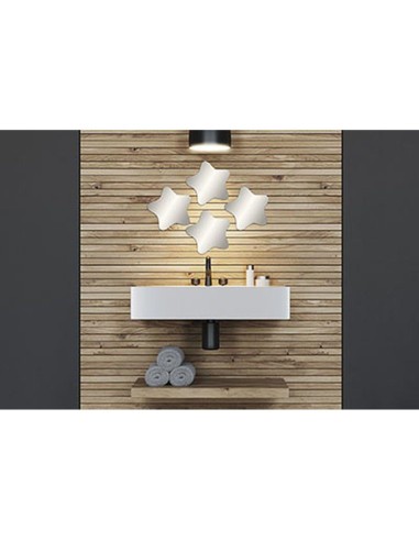 854199 - set de 4 miroirs etoiles 19x20 cm 2 mm - uni