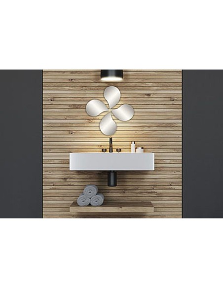 854399 - set de 4 miroirs goutte d'eau 19x14,5 cm 2 mm - uni