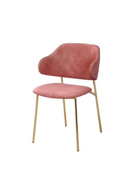 ldc-21082 - chaise bobby -gris/ fonce bleu  mj116-17 & pds dorees