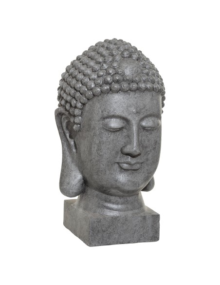 tete bouddha gris outdoor h51