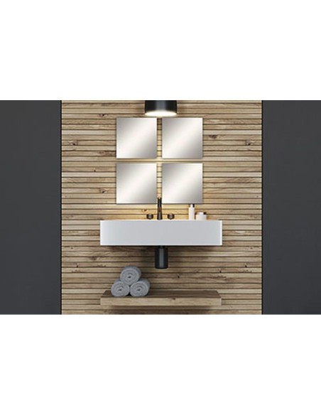 854599 - set de 4 miroirs carres 30x30 cm 2 mm - uni