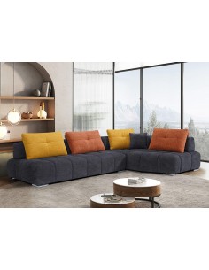 sf-376 canape angle gauche merino - 18dary / grey / rge jaune