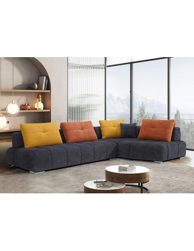 sf-376 canape angle gauche merino - 18dary / grey / rge jaune