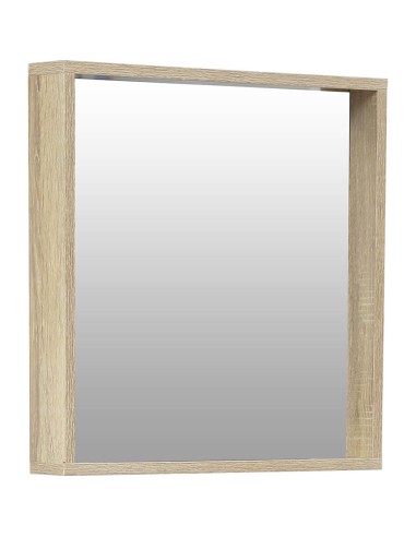 991798 - miroir mdf avec encadrement - bois naturel