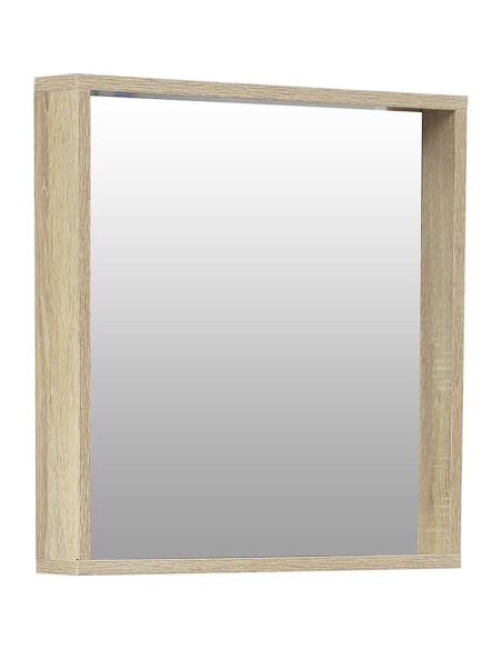 991798 - miroir mdf avec encadrement - bois naturel