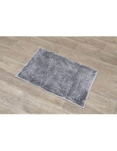 tapis microfibre satine chenille 50x80 cm - gris clair