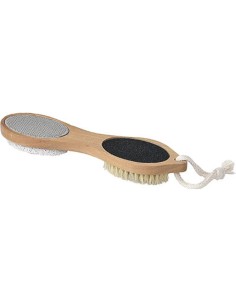 75539104 - brosse bois pour soins des pieds 4 fonctions - naturel