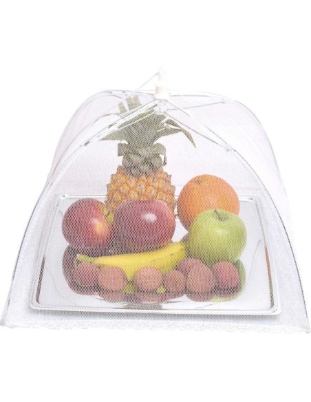 851101 - cloche a nourriture moustiquaire 36x36x20cm - blanc