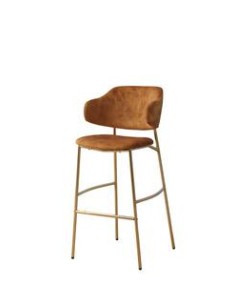 tabouret de bar bobby - rose/uf912-01 & pds dorees