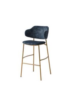 tabouret de bar bobby -gris/mj116-17 & pds dorees