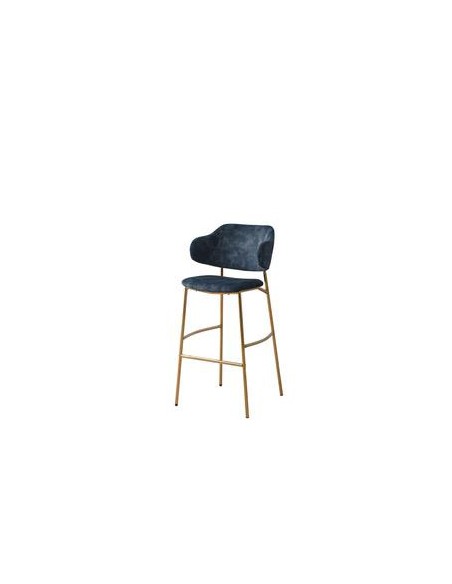 tabouret de bar bobby -gris/mj116-17 & pds dorees