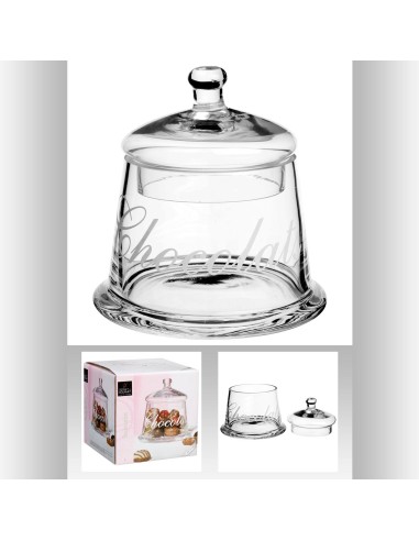 115630 - bocal chocolat verr 0,4l D. 12 x H. 13 cm