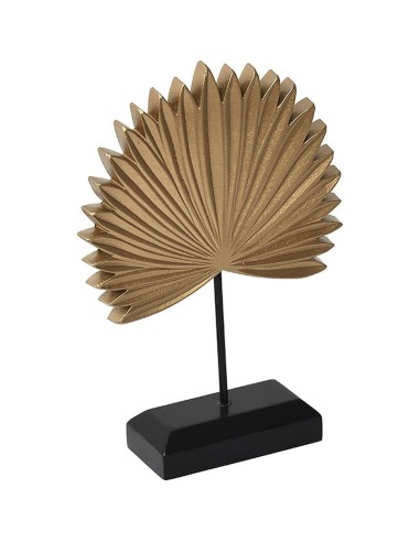 statuette arbre du voyageur en bois et metal - noir/or