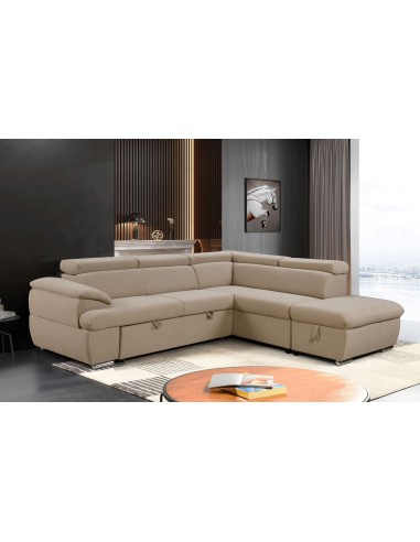 h-8958  - canape  carla y2306-1  convertible ad beige(creme)