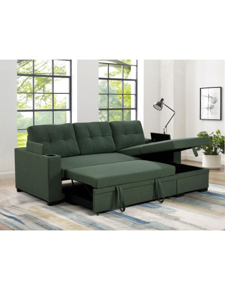 h-8976 - canape reversible romane yrm-19 gris clair