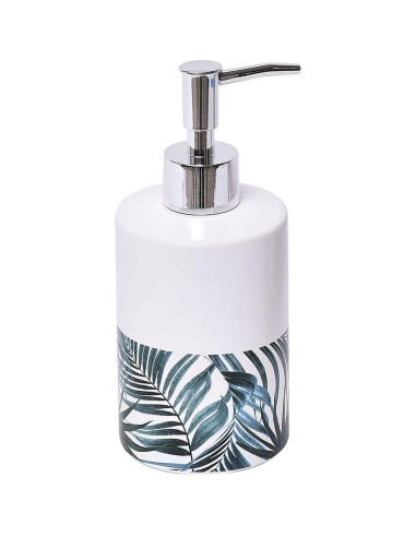 6277635 - distributeur a savon dolomite rond imprime 320 ml - tropicale