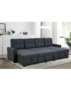 h-9076 - canapé u  romana convertible yrm-2 beige